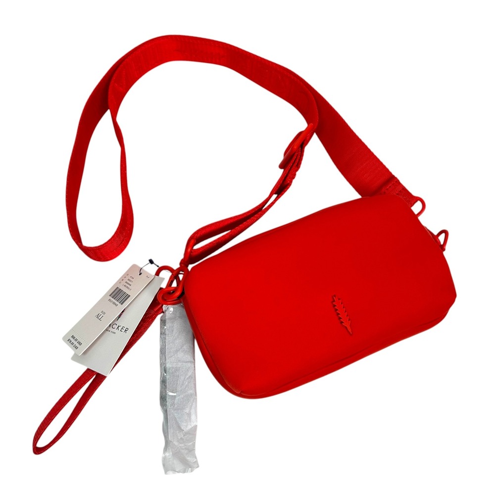 THACKER Crossbody Ella 3-Way Sling Belt Bag Neoprene Red Orange NWT Gorpcore
